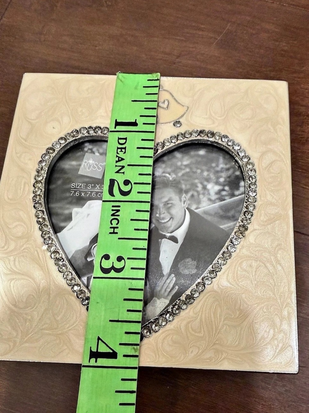 Ross Heart-Shaped Rhinestone Picture Frame - Picture 5 of 5